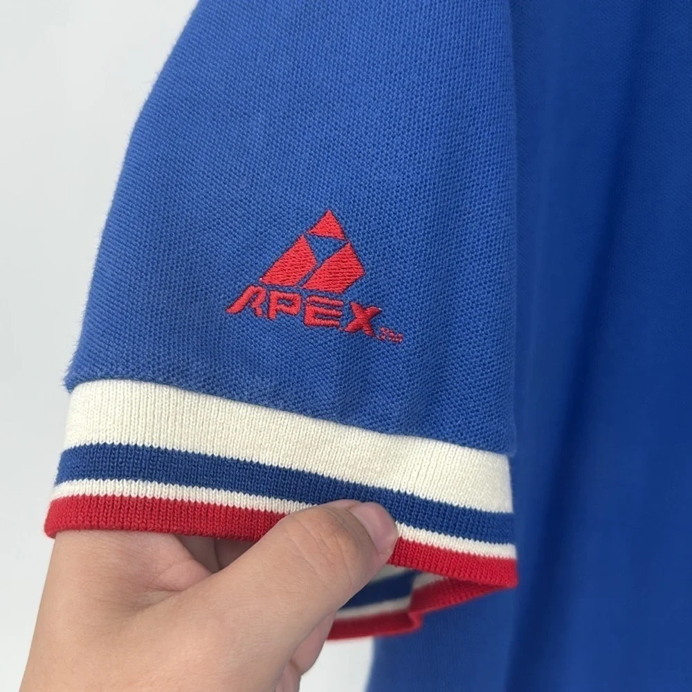 New York Giants Vintage Polo Shirt Blue Red Football NFL NY Size XL